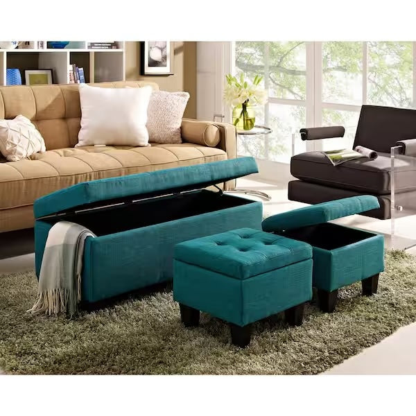 Ethan Storage Bench & Ottoman Set - Canales Furniture