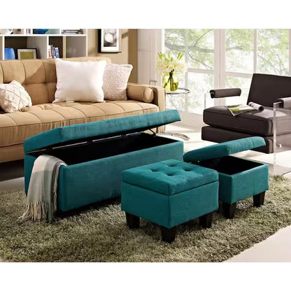Ethan Storage Bench & Ottoman Set - Canales Furniture