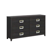 Tobias Queen 4PC Bedroom Set with LED in Black