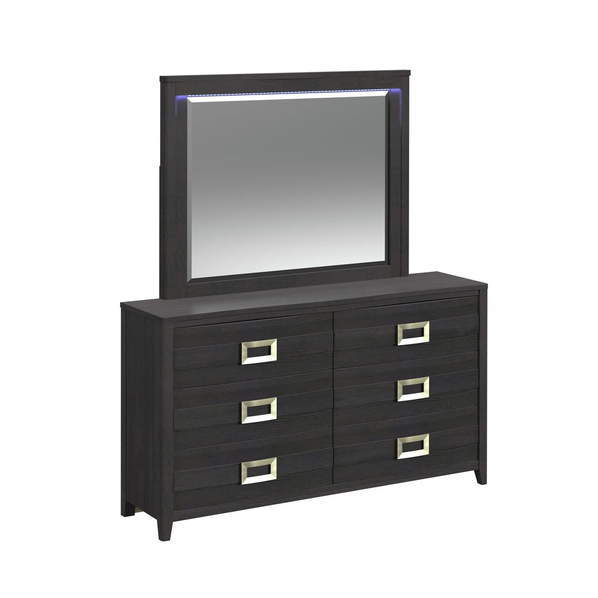 Tobias 4PC Bedroom Set in Black