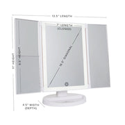 Touch Trifold 2.0 LED Makeup Mirror with Magnification