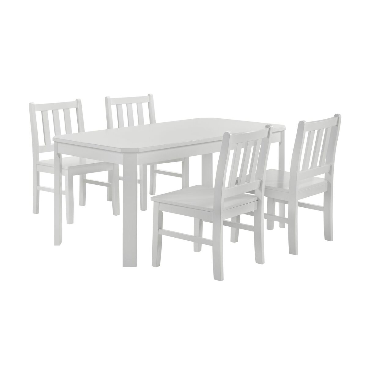 Travis Youth 5PC Dining Set in White