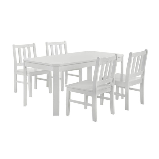 Travis Youth 5PC Dining Set in White