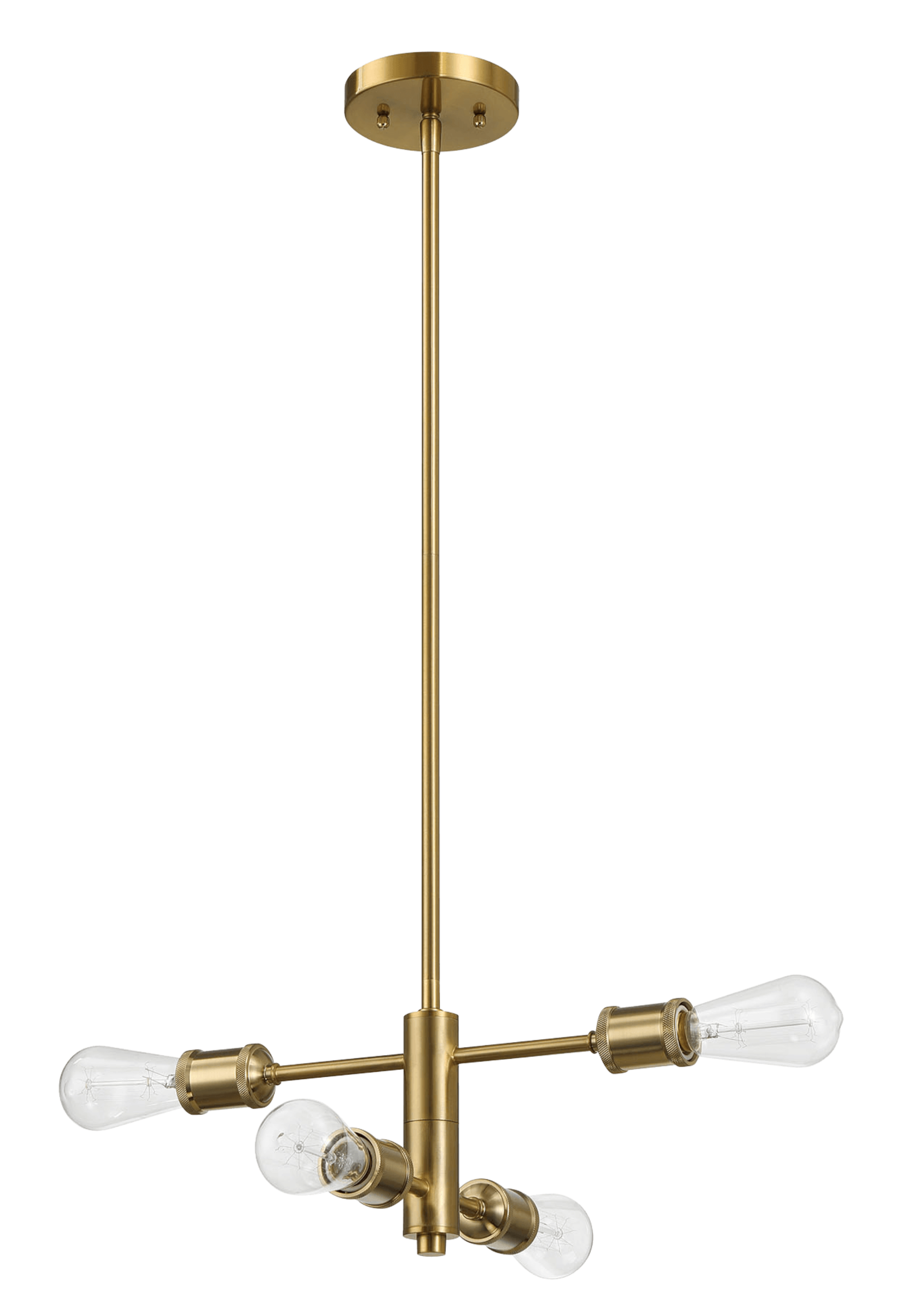 Trellis Four Lights Modern Gold Chandelier
