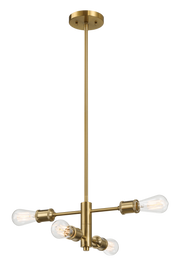Trellis Four Lights Modern Gold Chandelier