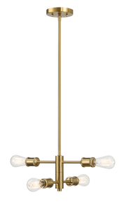 Trellis Four Lights Modern Gold Chandelier