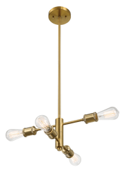 Trellis Four Lights Modern Gold Chandelier