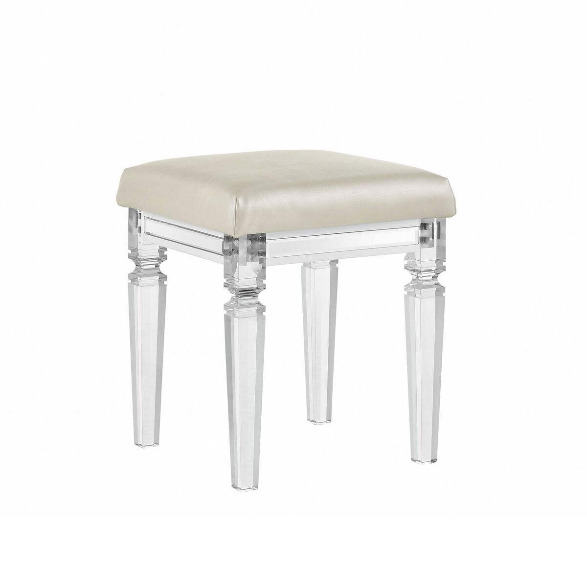 Vanity Stool W/ Acrylic Leg
