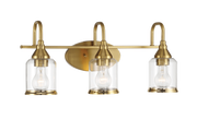 Twilight Three Lights Brushed Gold Contemporary Vanity Light