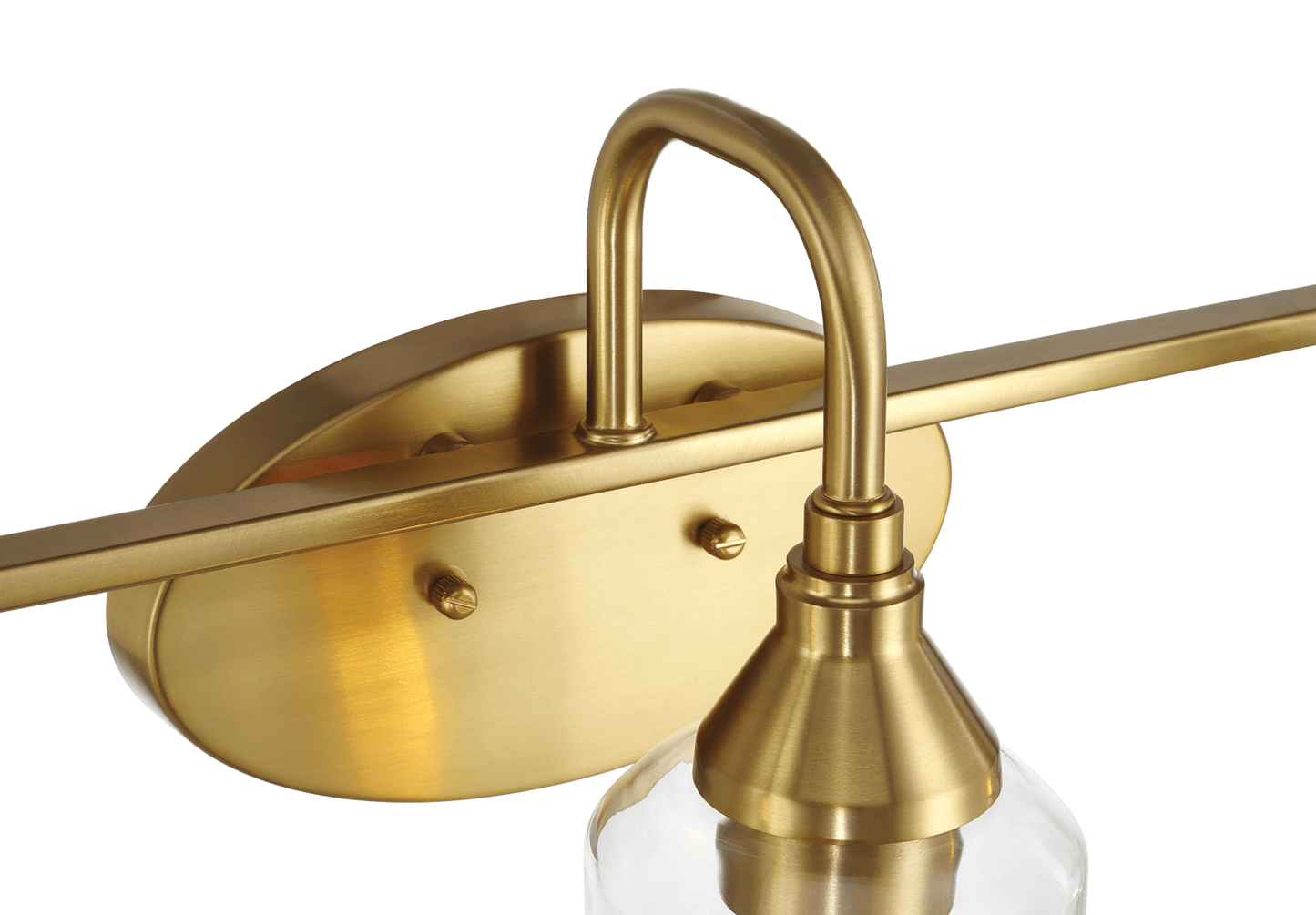 Twilight Three Lights Brushed Gold Contemporary Vanity Light 22"W × 10"H × 7.48"E with Clear Glass