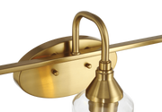 Twilight Three Lights Brushed Gold Contemporary Vanity Light