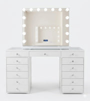 Sofia White Vanity Table with Drawers