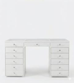 Sofia White Vanity Table with Drawers