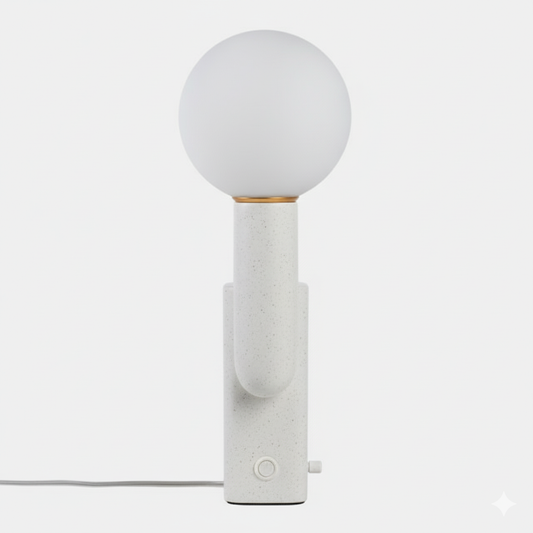 20x12" Double Head Totem Lamp – White