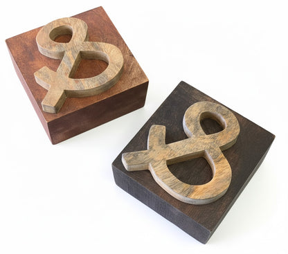 Wood Block Ampersand Accent Set