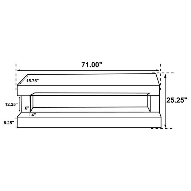 Vallerie 71" TV Stand with Fireplace
