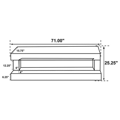 Vallerie 71" TV Stand with Fireplace