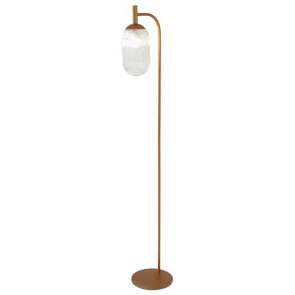 Vela Floor Lamp Bronze and Clear