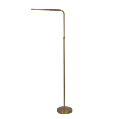 Verve Brassed Gold Floor Lamp with On/Off Switch Adjustable Led Round Base