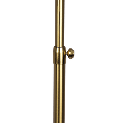 Verve Brassed Gold Floor Lamp with On/Off Switch Adjustable Led Round Base