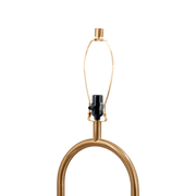 Vivid Brass Ring Base Floor Lamp with Large White Drum Shade