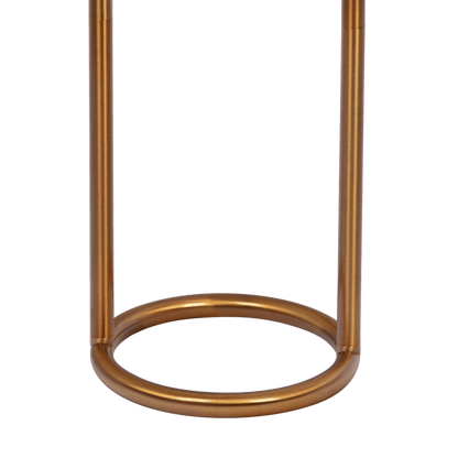 Vivid Brass Ring Base Floor Lamp with Large White Drum Shade