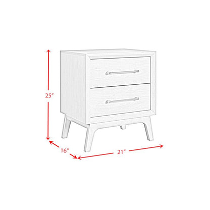 Westland 2-Drawer Nightstand in Almond