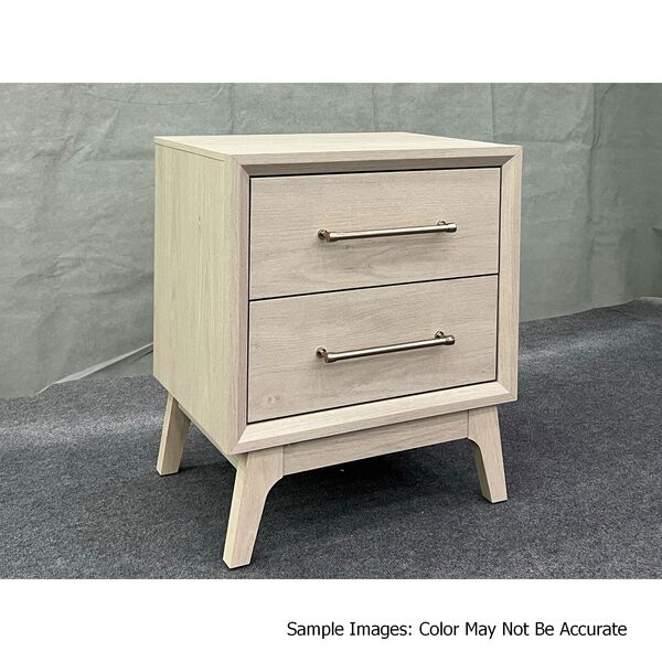 Cama tamaño queen Highland Park en madera flotante encerada