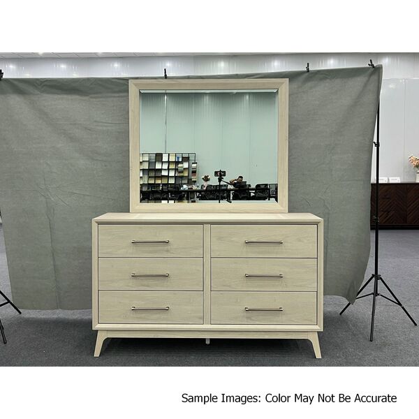 Cama tamaño queen Highland Park en madera flotante encerada