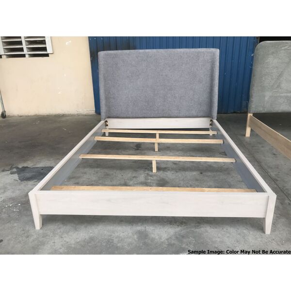 Cama tamaño queen Highland Park en madera flotante encerada