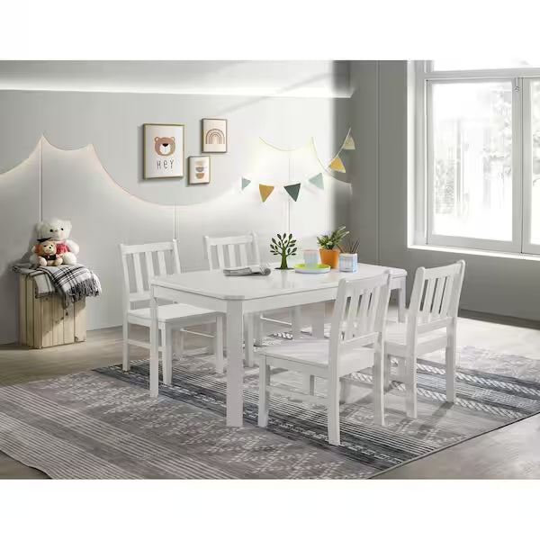 Travis Youth 5PC Dining Set in White