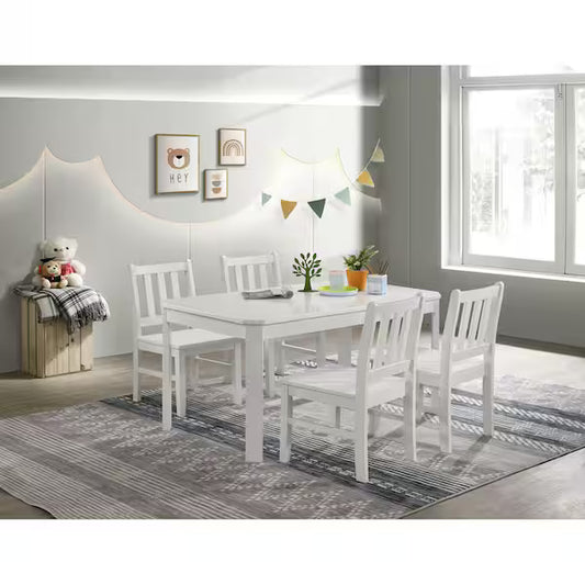 Travis Youth 5PC Dining Set in White