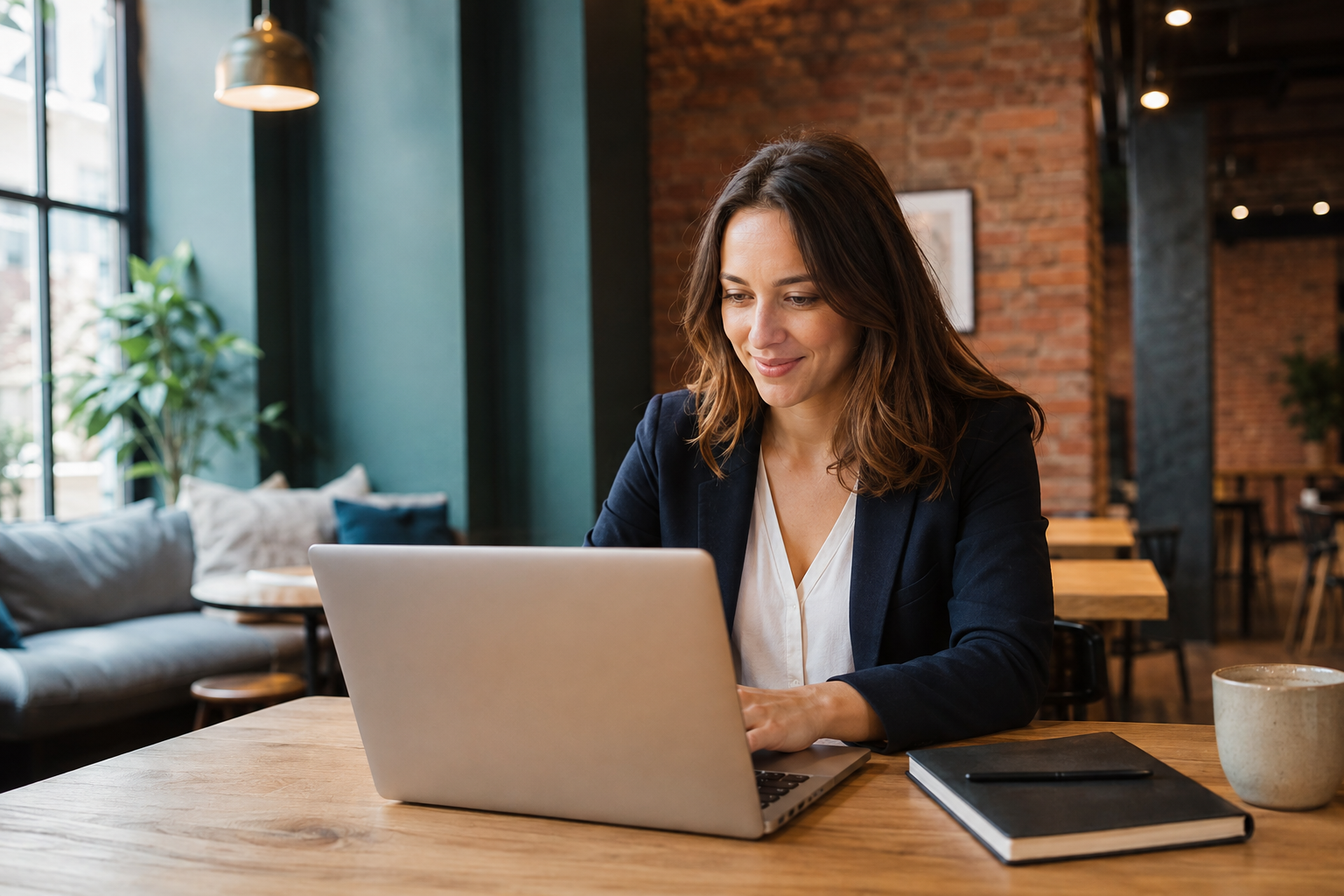Customer accessing support on a laptop