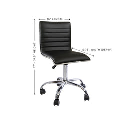Zara Modern Quilted Vanity Chair