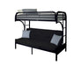 Eclipse Black Bunk Bed (Twin/Full/Futon) - Canales Furniture