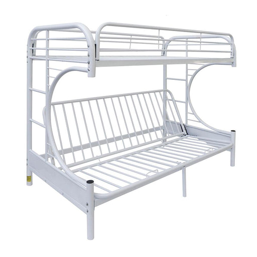 Eclipse White Bunk Bed (Twin/Full/Futon) - Canales Furniture