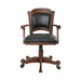 Turk Game Chair With Casters Black And Tobacco - Canales Furniture
