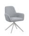 Abby Flare Arm Side Chair Light Grey And Chrome - Canales Furniture