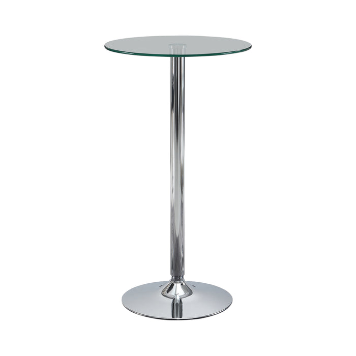 Abiline Glass Top Round Bar Table