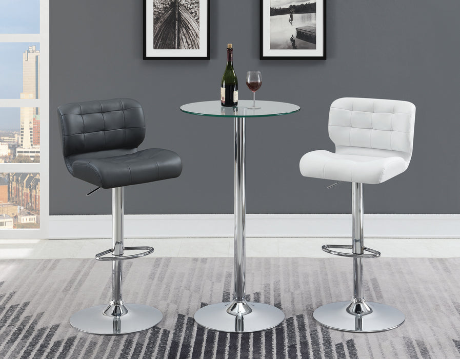 Abiline Glass Top Round Bar Table