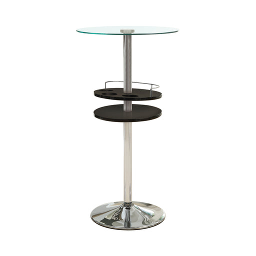 Gianella Glass Top Bar Table with Wine Storage - Canales Furniture