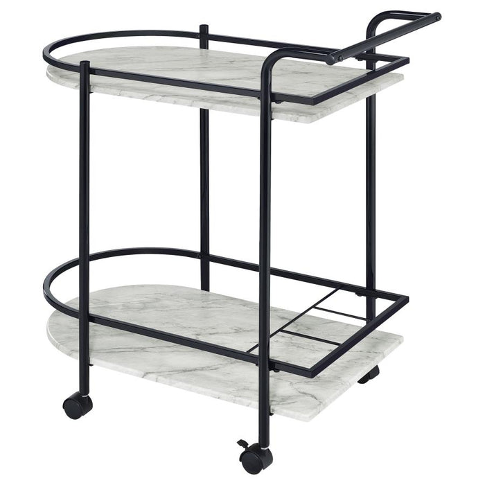 Desiree Rack Bar Cart with Casters