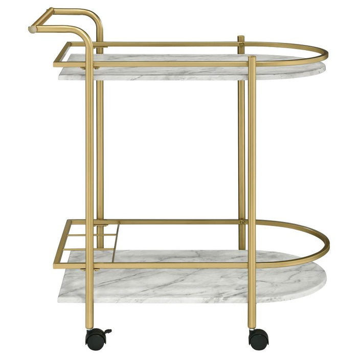 Desiree Rack Bar Cart with Casters