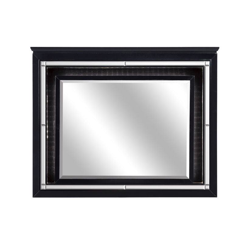 Homelegance Allura Mirror in Black 1916BK-6 - Canales Furniture