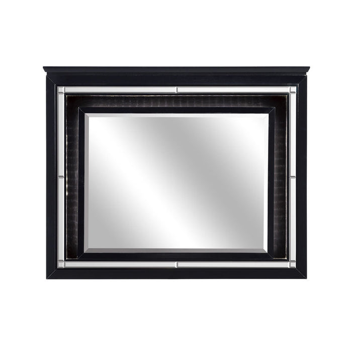 Homelegance Allura Mirror in Black 1916BK-6 - Canales Furniture