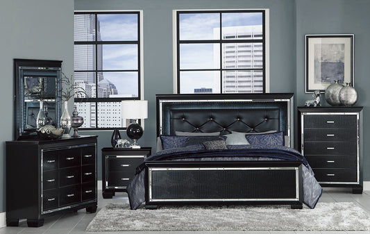 Homelegance Allura Mirror in Black 1916BK-6 - Canales Furniture