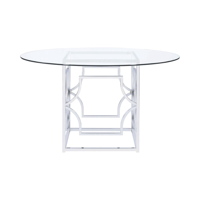 Starlight Dining Table Base Chrome - Canales Furniture
