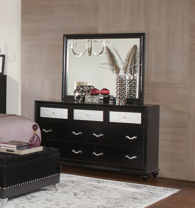 Barzini Rectangular Mirror Black - Canales Furniture