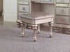 Upholstered Vanity Stool Metallic Platinum - Canales Furniture