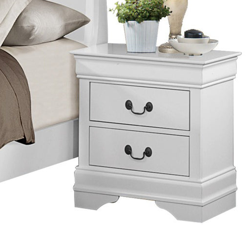 Homelegance Mayville 2 Drawer Nightstand in White 2147W-4 - Canales Furniture